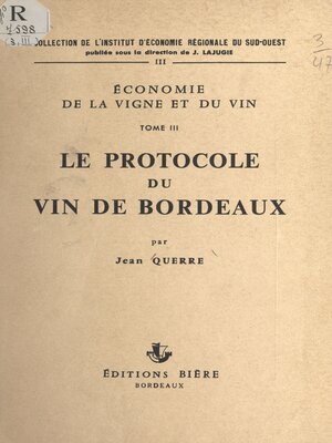 cover image of Économie de la vigne et du vin (3)